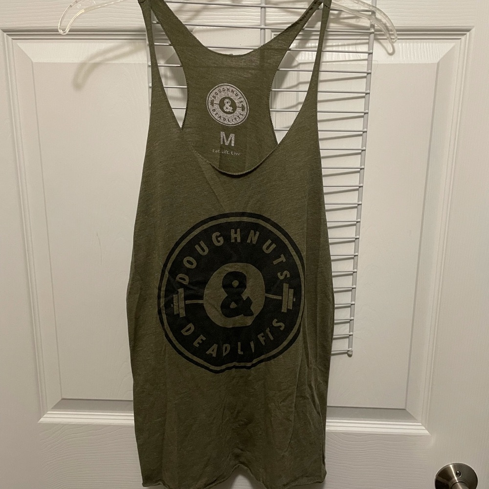 Doughnuts and Deadlifts racer back tank